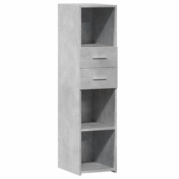 vidaXL Skř&iacute;ň highboard betonově &scaron;ed&aacute; 30x42,5x124 cm kompozitn&iacute; dřevo