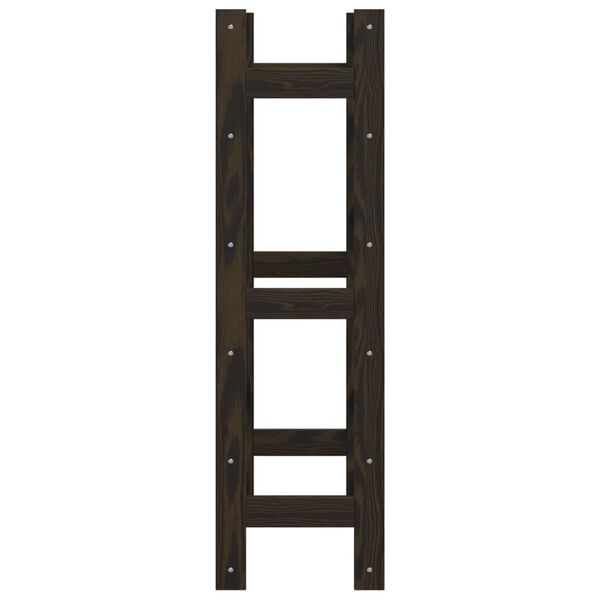 vidaXL Stojan na víno na 30 lahví černý masivní borové dřevo