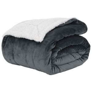 vidaXL Přehoz Tmavě &scaron;ed&aacute; 150 x 200 cm 1.64 kg Fleece