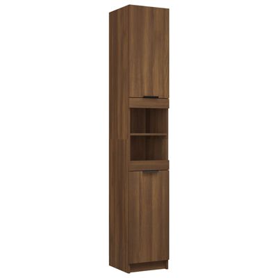 vidaXL Koupelnová skříňka hnědý dub 32x34x188,5 cm kompozitní dřevo
