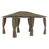 vidaXL Zahradn&iacute; alt&aacute;n se z&aacute;věsy 4 x 3 m taupe 180 g/m&sup2;