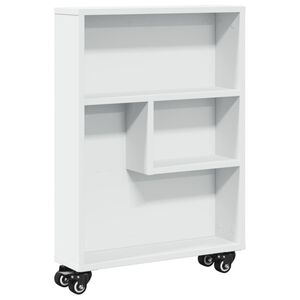 vidaXL &Uacute;zk&yacute; &uacute;ložn&yacute; voz&iacute;k b&iacute;l&yacute; 48 x 13 x 68 cm kompozitn&iacute; dřevo
