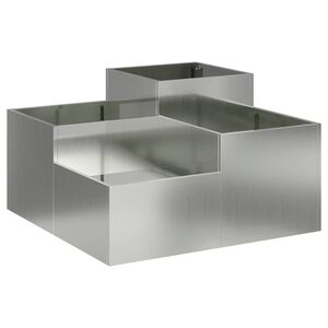 vidaXL Zahradn&iacute; pěstebn&iacute;k Stř&iacute;brn&aacute; 80 x 80 x 48 cm Pozinkovan&aacute; ocel