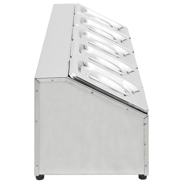 vidaXL N&aacute;stavba na gastron&aacute;doby pro 5 GN 1/6 n&aacute;doby nerezov&aacute; ocel