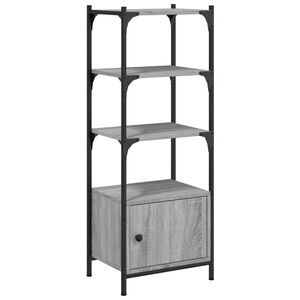 vidaXL Knihovna se 3 policemi &scaron;ed&aacute; sonoma 41 x 30 x 109,5 cm kompozit