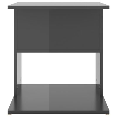 vidaXL Odkládací stolek šedý s vysokým leskem 45x45x48 cm dřevotříska