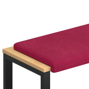 vidaXL Pol&scaron;t&aacute;ř na lavici Samet V&iacute;no Červen&eacute; Hloubka 35 cm