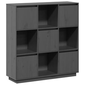vidaXL Komoda &scaron;ed&aacute; 110,5 x 35 x 117 cm masivn&iacute; borov&eacute; dřevo