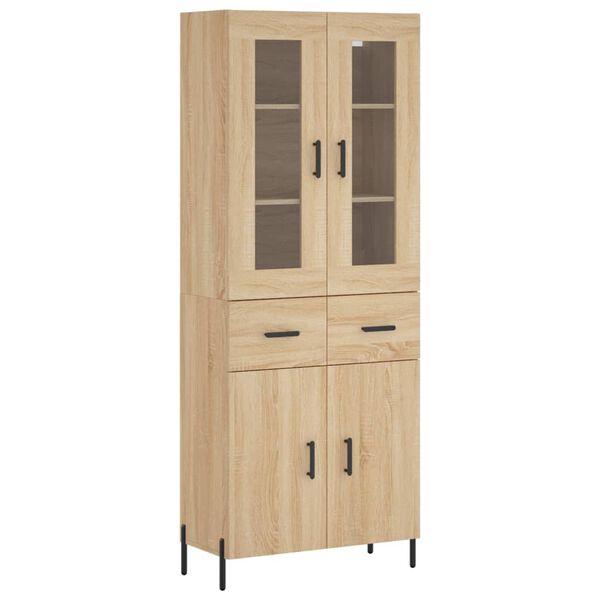vidaXL Skř&iacute;ň highboard dub sonoma 69,5 x 34 x 180 cm kompozitn&iacute; dřevo