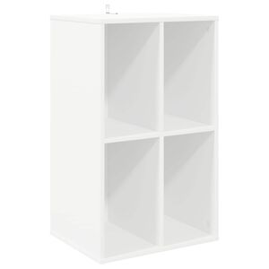 vidaXL Skř&iacute;ň na gramofonov&eacute; desky B&iacute;l&aacute; 44,5 x 36,5 x 74,5 cm