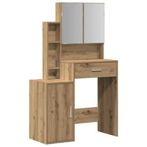 vidaXL Kosmetick&yacute; stůl Artisanov&yacute; dub 80 x 35 x 132 cm