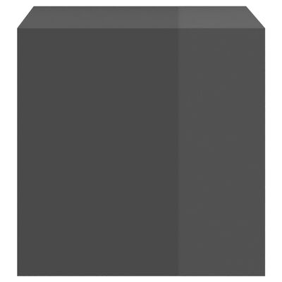 vidaXL Nástěnná skříňka šedá s vysokým leskem 37x37x37 cm dřevotříska