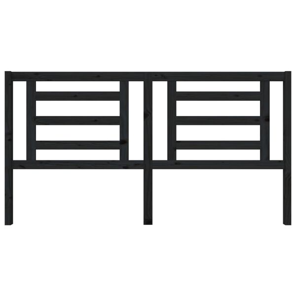 vidaXL Čelo postele čern&eacute; 186 x 4 x 100 cm masivn&iacute; borovice