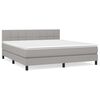 vidaXL Box spring postel s matrac&iacute; světle &scaron;ed&aacute; 160 x 200 cm textil