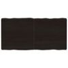 vidaXL Stoln&iacute; deska tmavě hněd&aacute; 120x60x(2-6)cm o&scaron;etřen&yacute; dub živ&aacute; hrana