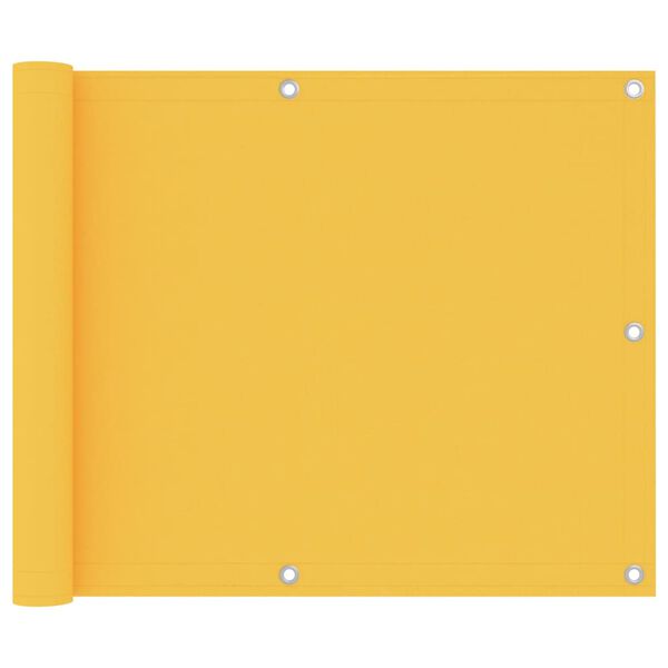 vidaXL Balk&oacute;nov&aacute; z&aacute;stěna žlut&aacute; 75 x 600 cm oxfordsk&aacute; l&aacute;tka