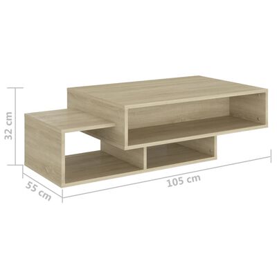 vidaXL Konferenční stolek dub sonoma 105 x 55 x 32 cm dřevotříska