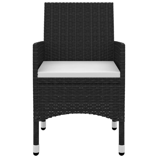 vidaXL 5d&iacute;ln&yacute; zahradn&iacute; j&iacute;deln&iacute; set s podu&scaron;kami polyratan a sklo