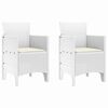 vidaXL Zahradn&iacute; křeslo 2 pcs B&iacute;l&aacute; 53 x 49 x 85 cm Polypropylen