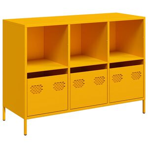 vidaXL Př&iacute;born&iacute;k žlut&yacute; 101,5 x 39 x 73,5 cm ocel v&aacute;lcovan&aacute; za studena