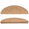 vidaXL Schodov&eacute; rohože 15 ks 56 x 17 x 3 cm b&eacute;žov&eacute;, půlkulat&eacute;