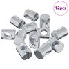 vidaXL V&aacute;lcov&aacute; matice 12 pcs Stř&iacute;brn&aacute; M6 x 13 mm Železo