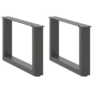 vidaXL Nohy konferenčn&iacute;ho stolku ve tvaru U 2 ks antracitov&eacute; 50 x (30-31) cm ocelov&eacute;