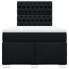 vidaXL Box spring postel s matrac&iacute; čern&aacute; 120x190 cm textil