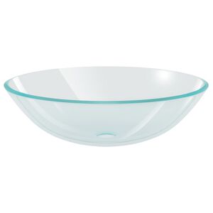 vidaXL Umyvadlo z tvrzen&eacute;ho skla 42 cm transparentn&iacute;