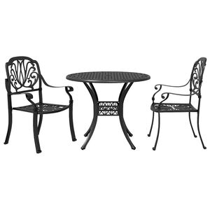 vidaXL 3d&iacute;ln&yacute; bistro set čern&yacute; lit&yacute; hlin&iacute;k