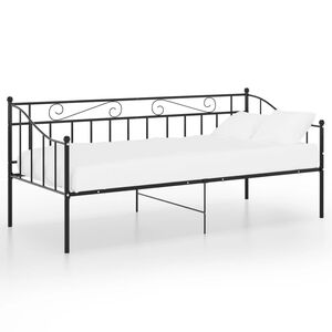 vidaXL R&aacute;m postele bez matrace čern&yacute; kov 90 x 200 cm