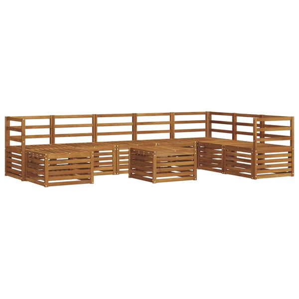 vidaXL Sedac&iacute; soupravy Př&iacute;rodn&iacute; Masivn&iacute; ak&aacute;tov&eacute; dřevo