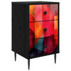 vidaXL Nočn&iacute; skř&iacute;ňka HEESCH Čern&yacute; dub 36 x 33 x 61 cm Kompozitn&iacute; dřevo