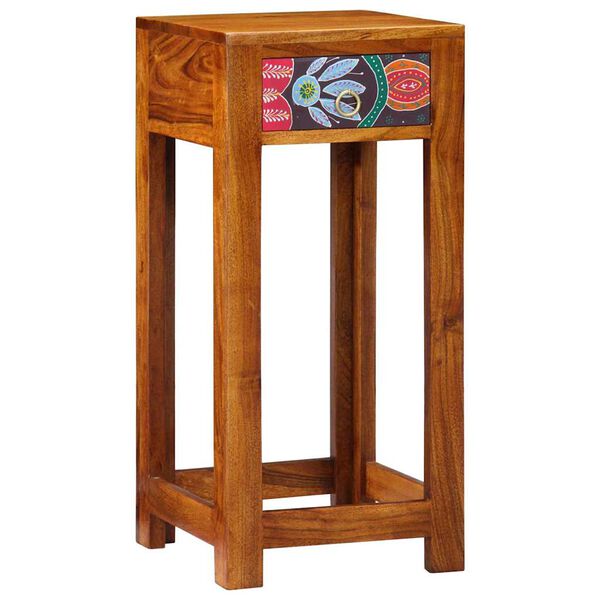 vidaXL Telefonní stolek Hnědá 35 x 35 x 75 cm Masivní akáciové dřevo