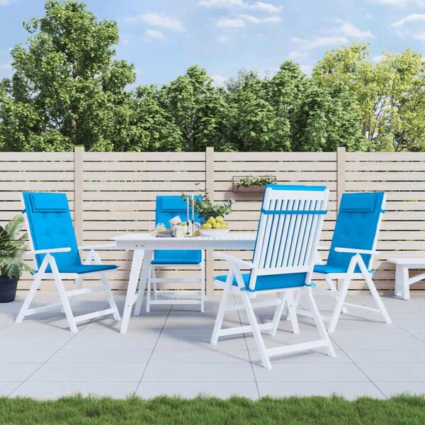 vidaXL Podušky na židli vysoké opěradlo 4 ks světle modré látka oxford