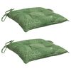 vidaXL Podušky na židli 2 ks vzor listů 40 x 40 x 7 cm textil