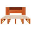 vidaXL Postel s knihovnou bez matrace hněd&aacute; 120 x 190 cm masivn&iacute; dřevo