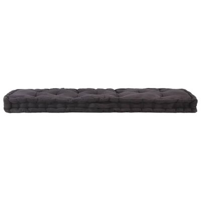 vidaXL Poduška na nábytek z palet bavlna 120 x 40 x 7 cm černá