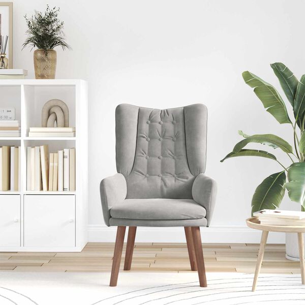 vidaXL křeslo Světle &scaron;ed&aacute; 63 x 67 x 94 cm samet