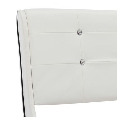 vidaXL Postel s matrací bílá umělá kůže 120 x 200 cm