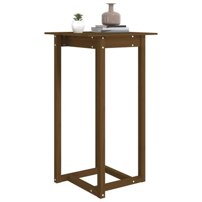 vidaXL Barový stolek medově hnědý 60x60x110 cm masivní borové dřevo