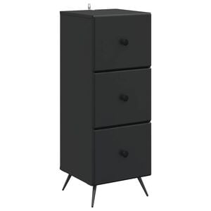 vidaXL Skř&iacute;ň se z&aacute;suvkami Čern&aacute; 33 x 34,5 x 90 cm Kompozitn&iacute; dřevo