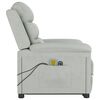 vidaXL Zvedací masážní křeslo světle šedé samet