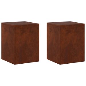 vidaXL Stojan na rostliny 2 pcs Rezav&aacute; 30 x 30 x 40 cm