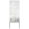 vidaXL Soukrom&iacute; na zahradě Stř&iacute;brn&aacute; 50 x 140 cm Nerezov&aacute; ocel