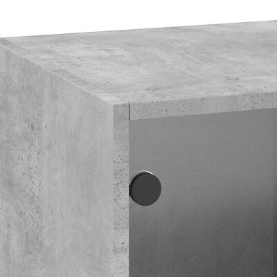 vidaXL Nástěnná skříňka skleněná dvířka betonově šedá 35x37x100 cm