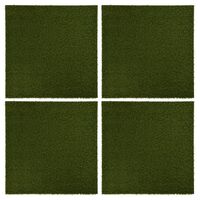 vidaXL Dlaždice s umělou trávou 4 ks 50 x 50 x 2,5 cm guma