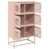 vidaXL Skříň highboard růžová 68x39x123 cm ocel