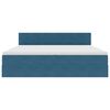 vidaXL Postel s &uacute;ložn&yacute;m prostorem Tmavě modr&aacute; 200 x 200 cm samet