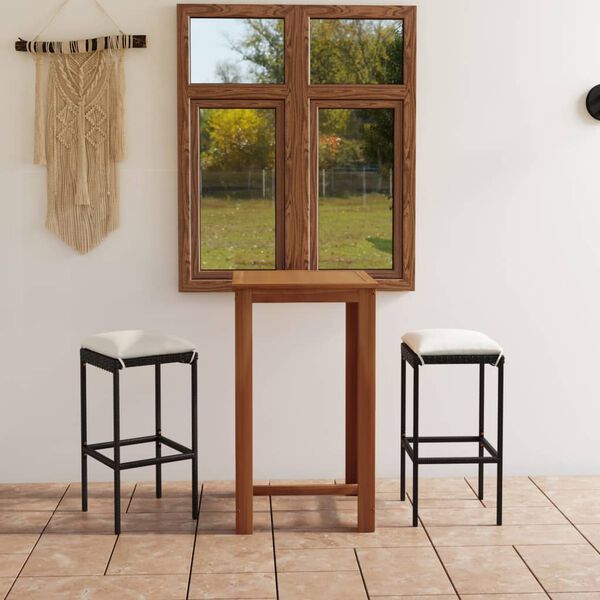 vidaXL 3d&iacute;ln&yacute; zahradn&iacute; barov&yacute; set s podu&scaron;kami čern&yacute;